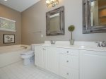 Guest Bathroom with Double Vanity and Soaking Tub at 3 Wanderer Lane